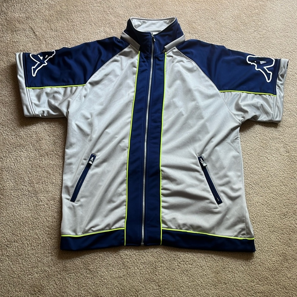 Vintage Kappa Short-Sleeved Grey & Navy Track Jacket